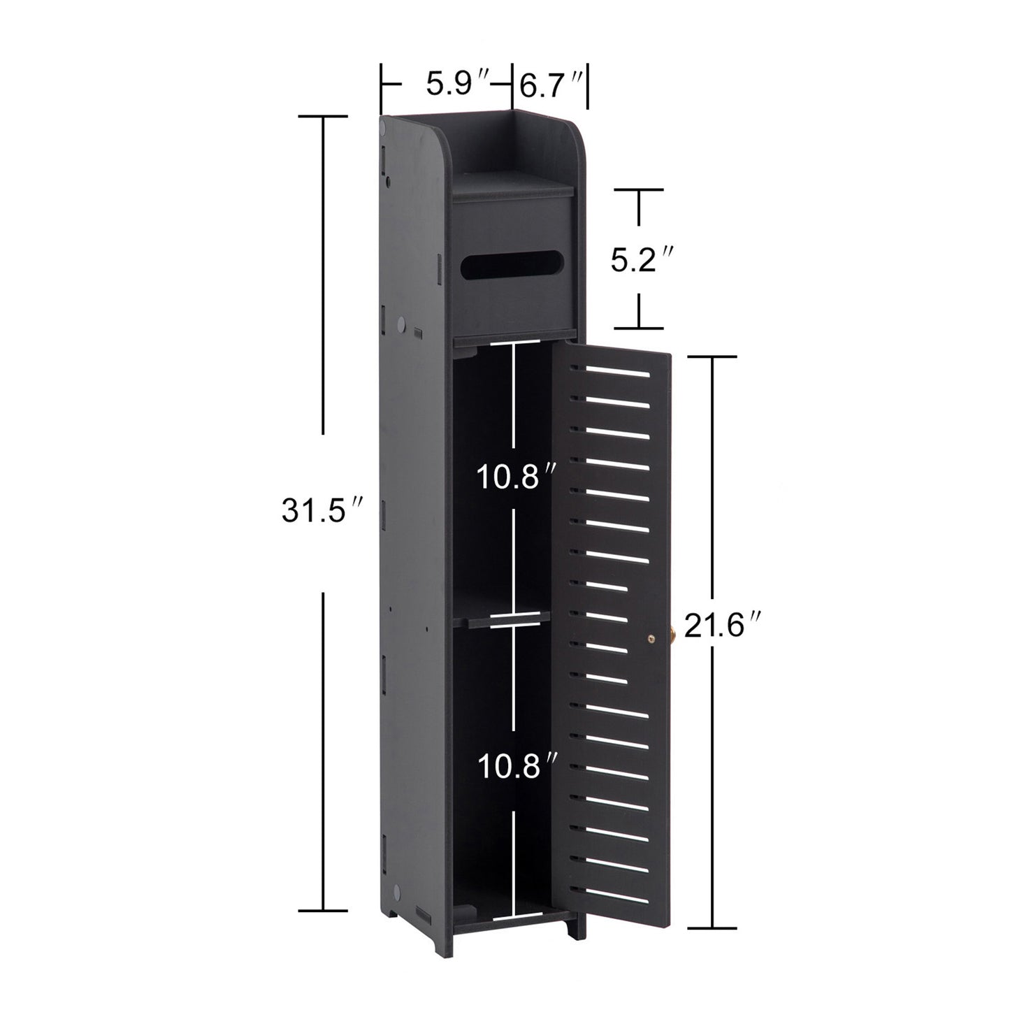 AOJEZOR Bathroom Storage, Toilet Paper Stand Beside Storage Fit for Half Bathroom, Next to Toilet Storage, for Small Spaces