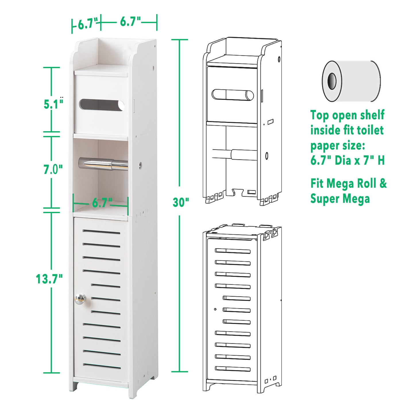 Bathroom Storage Cabinet(Mega)